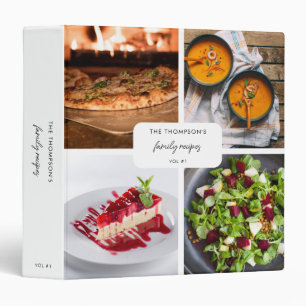 Classeur Recettes familiales modernes 4 Photo Collage Recet
