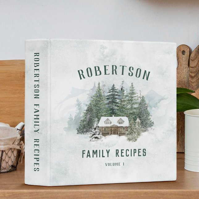 Classeur Recettes familiales Rustique Cabine Pine Forest (Créateur téléchargé)