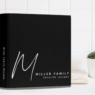 Classeur Recettes minimalistes de la famille Monogramme mod
