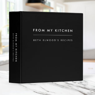 Classeur Recettes   Moderne Élégant Noir De Ma Cuisine