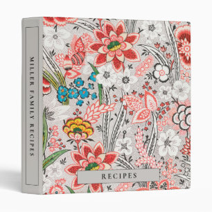 Classeur Recettes Nom de famille Élégante floraison flo