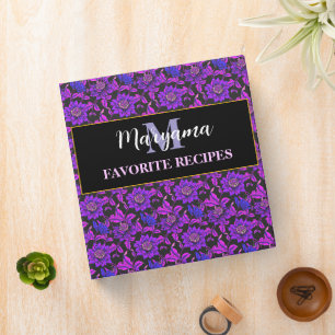 Classeur Recettes Préférées (Fleurs Sauvages) Nom & Initial