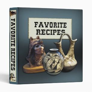 Classeur Recettes préférées - thème de Natif américain
