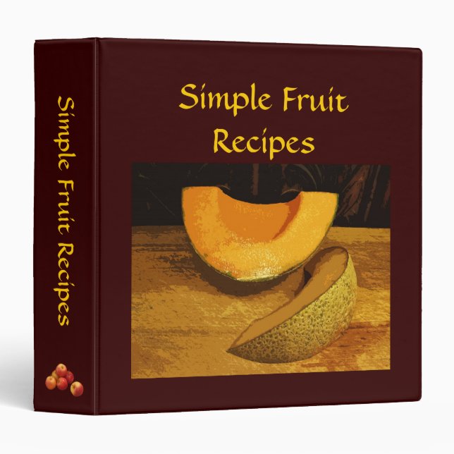Classeur Recettes simples de fruits (Devant/Côté)