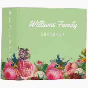 Classeur Recettes vintages de fleurs du jardin botanique Li