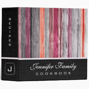 Classeur Recettes vintages de la famille en bois Brûlon Loo