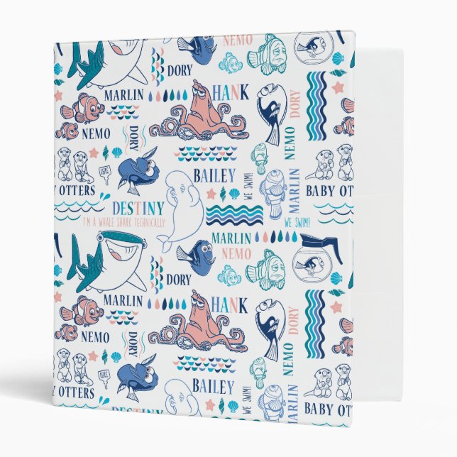 Classeur Recherche du Motif Dory Pastel (Devant/intérieur)