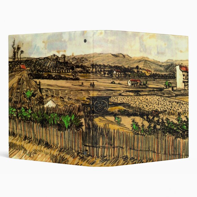 Classeur Récolte en Provence Montmajour par Vincent van Gog (Arrière-plan)
