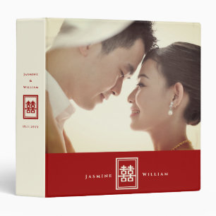 Classeur Rectangle classique Double Bonheur Mariage chinois