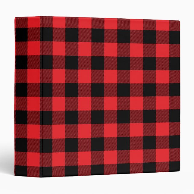 Classeur Red and Black Buffalo Plaid Gingham (Devant/Côté)