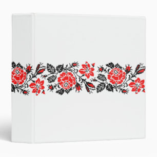 Classeur Red & Black Rose cross-stitch Russian Pattern