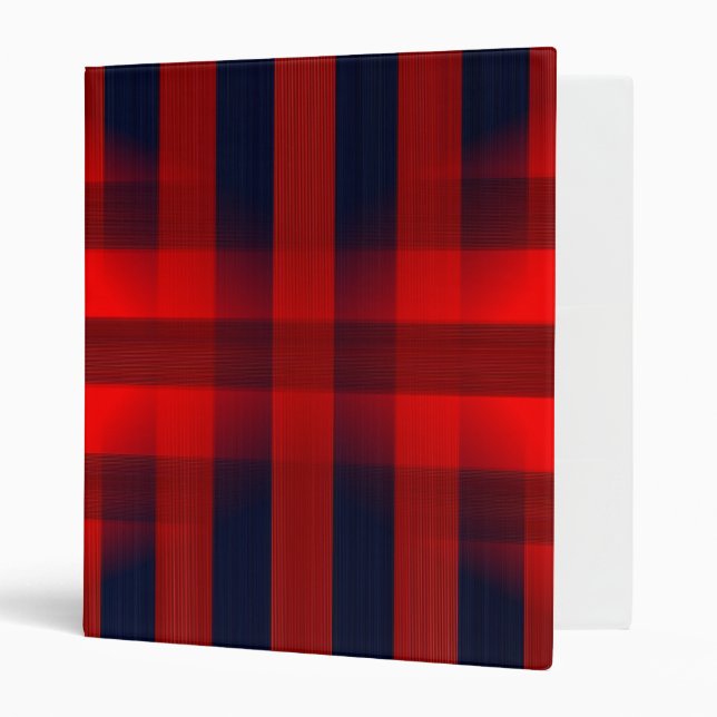 Classeur Red Bokeh Buffalo Plaid  (Devant/intérieur)