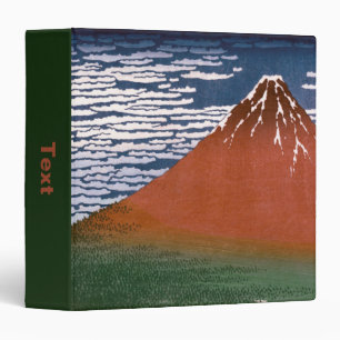 Classeur Red Fuji "Fujiyama" Volcan dans une gravure sur bo