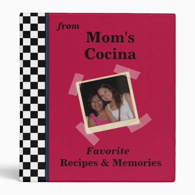 Classeur Red Grandmas Kitchen 1" Photo personnalisée Recett (Devant)