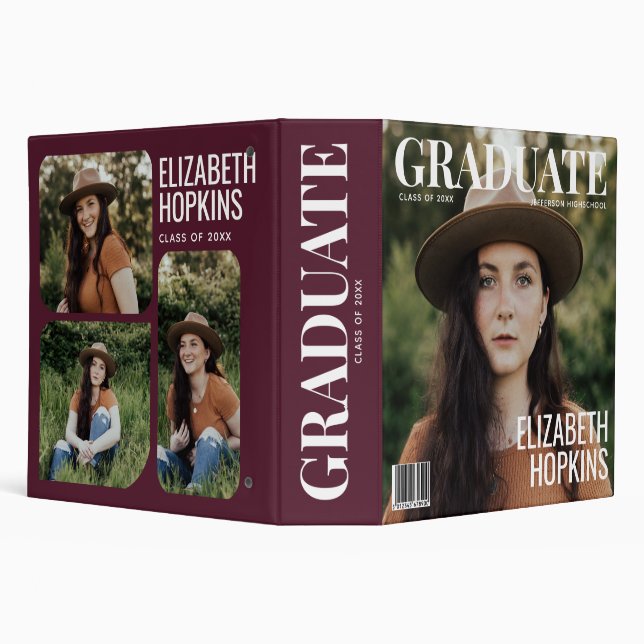 Classeur Red Magazine Couverture photo Graduation 3 Bague B (Arrière-plan)