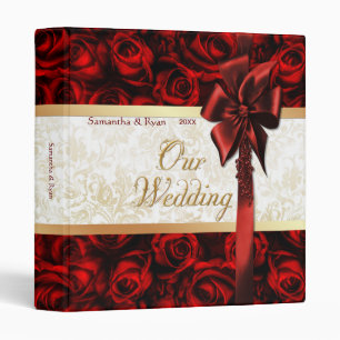 Classeur Red Rose Elegance - Notre Mariage