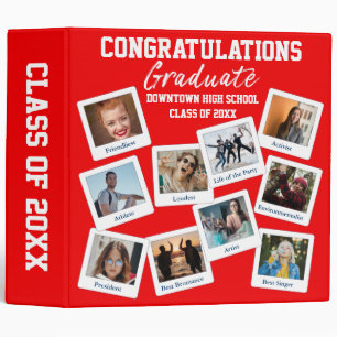 Classeur Red White Graduate Insta Photo School