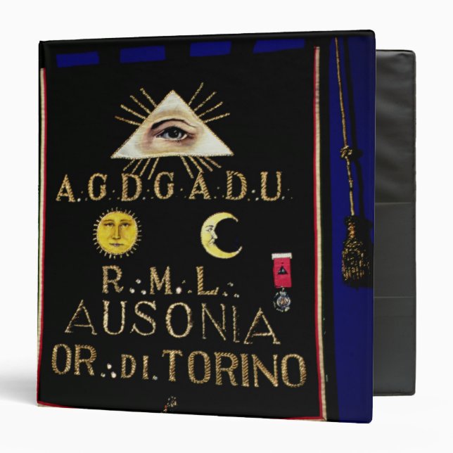 Classeur Régalia maçonnique, de l'ordre de Turin (Devant/Intérieur)