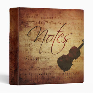 Classeur Regard antique grunge vintage de notes de musique