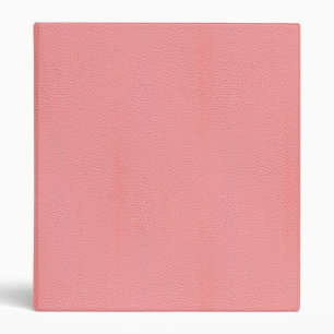 Classeur Regard en cuir rose strié de grain