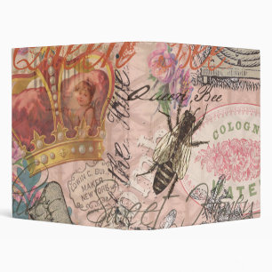 Classeur Reine Abeille Vintage Beau Collage