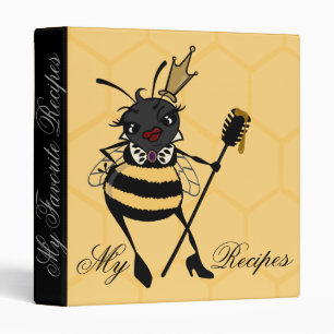 CLASSEUR REINE DES ABEILLES MIGNONNE AVEC LA RELIURE À