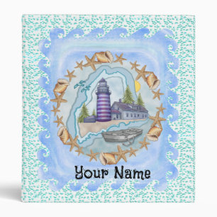 Classeur Relieur de phare de coquilles du Maine
