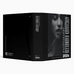 Classeur Relieur de photographe professionnel noir et blanc