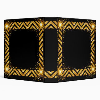 Classeur Relieur Or Noir Entreprise, Rayures Luxueuses Mode