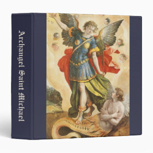 Classeur Religieux Vintage, Saint Michel vainc Lucifer