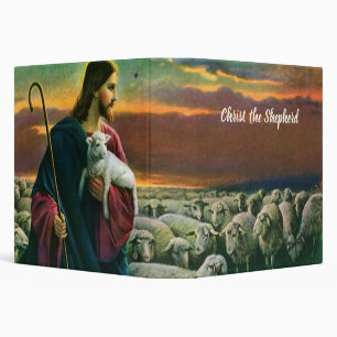 Classeur Religion Vintage, Christ Bon Pasteur avec son trou