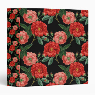 Classeur Reliure à anneaux trois florale vintage