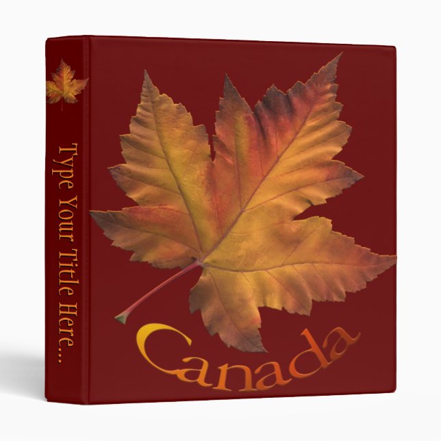 Classeur Reliure Canada Reliure de livre souvenir personnal (Devant/Côté)