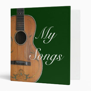 Classeur Reliure de guitare acoustique antique