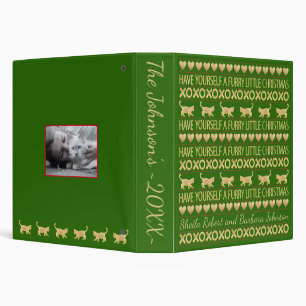 Classeur Reliure de photos de Noël Personnaliser Chats à fo