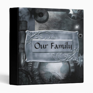 Classeur Reliure gothique Steampunk en bleu Avery