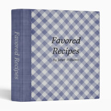 Reliure personnalisée 1" Gingham bleu