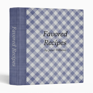 Classeur Reliure personnalisée 1" Gingham bleu