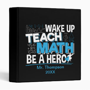Classeur Remerciement pour un professeur de mathématiques -
