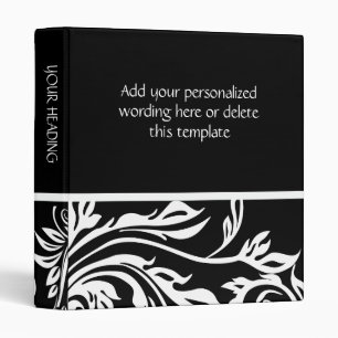 Classeur Remous moderne floral blanc noir