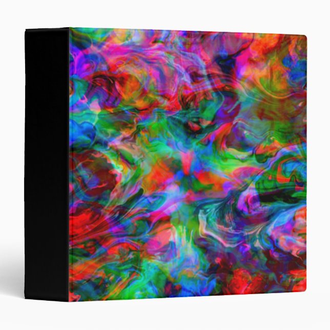 Classeur Remous psychédélique de couleur (Devant/Côté)