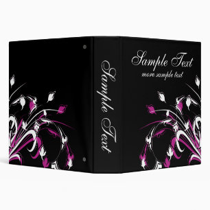 Classeur Remous sensibles de fleur pourpre et blanche