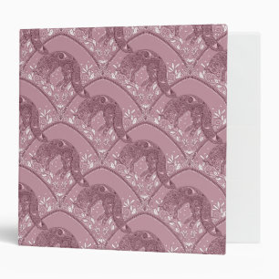 Classeur Renard Art Nouveau en damas de bois rose