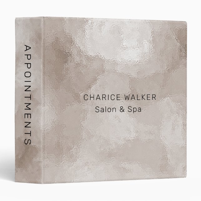 Classeur rendez-vous salon et perle métallique spa (Devant/Côté)