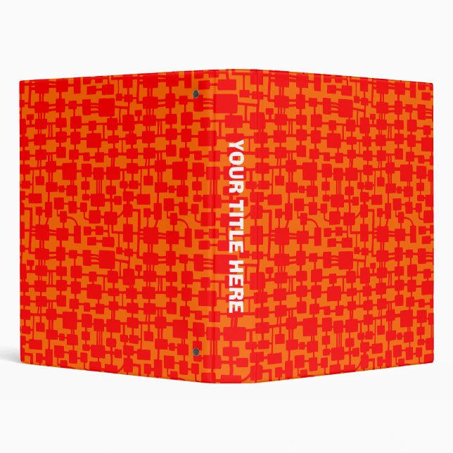 Classeur Réseau Abstrait (1,0 po) - Rouge et orange (Arrière-plan)