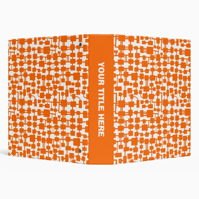 Classeur Réseau Abstrait (1,5 po) - orange sur blanc (Arrière-plan)