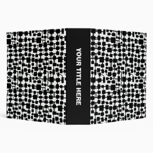 Classeur Réseau Abstrait (2,0 po) - Noir sur blanc