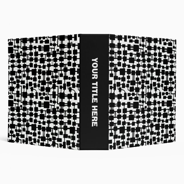 Classeur Réseau Abstrait (2,0 po) - Noir sur blanc (Arrière-plan)