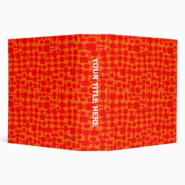 Classeur Réseau Abstrait (2,0 pouces) - Rouge et orange (Arrière-plan)