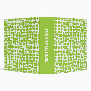 Classeur Réseau Abstrait (2.0in) - Martian Green en blanc